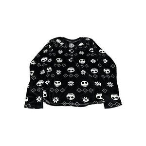 Disney Nightmare Before Christmas Skellington Fleece Sleep Lounge Top Pajama Med